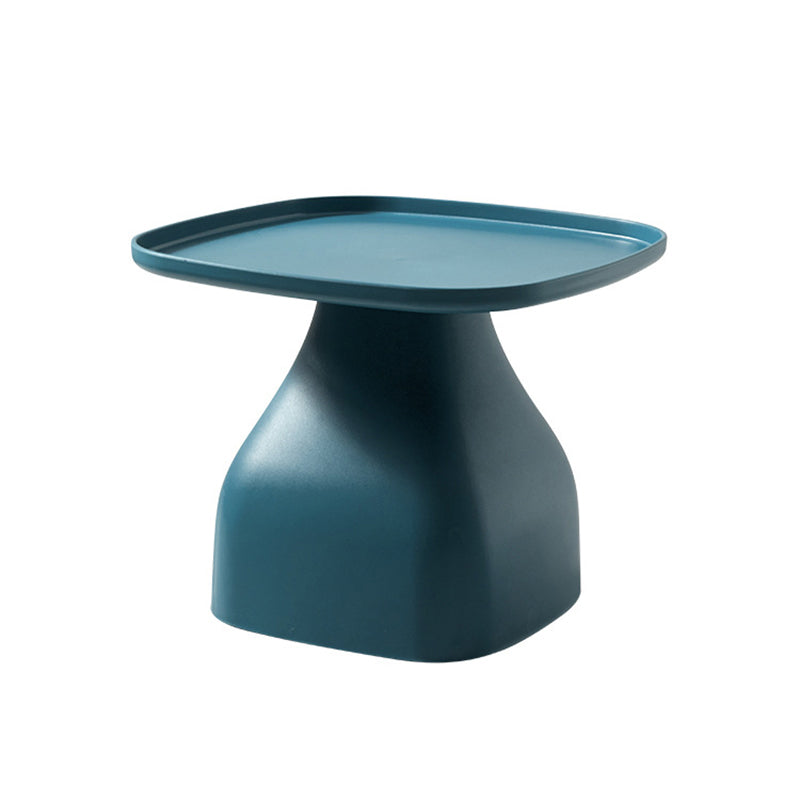 1 Single Modern Plastic Round Coffee Table Pedestal Cocktail Table 20"L x 20"W x 16"H Dark Blue Clearhalo 'Coffee & Accent Tables' 'Coffee Tables' 'coffee_tables' 'furn' 'furn_coffee_tables' 'Furniture' 'furniture_coffee_tables' 'Living Room Furniture' 4971273