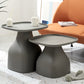 1 Single Modern Plastic Round Coffee Table Pedestal Cocktail Table Clearhalo 'Coffee & Accent Tables' 'Coffee Tables' 'coffee_tables' 'furn' 'furn_coffee_tables' 'Furniture' 'furniture_coffee_tables' 'Living Room Furniture' 4971276