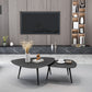 Modern Triangle Slate 3 Legs Coffee Table in Black and White Clearhalo 'Coffee & Accent Tables' 'Coffee Tables' 'coffee_tables' 'Furniture' 'furniture_coffee_tables' 'Living Room Furniture' 4971297