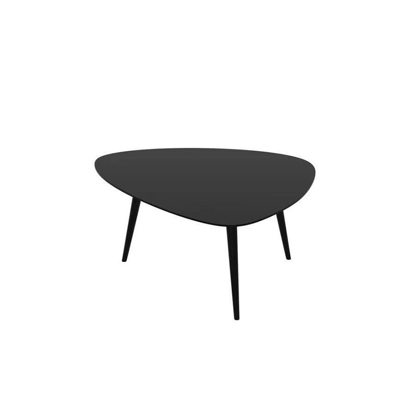 Modern Triangle Slate 3 Legs Coffee Table in Black and White Black 16"H x 31.5"L x 24"W Clearhalo 'Coffee & Accent Tables' 'Coffee Tables' 'coffee_tables' 'Furniture' 'furniture_coffee_tables' 'Living Room Furniture' 4971298