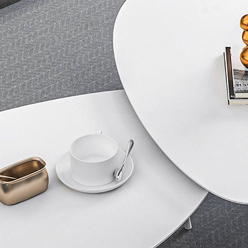 Modern Triangle Slate 3 Legs Coffee Table in Black and White Clearhalo 'Coffee & Accent Tables' 'Coffee Tables' 'coffee_tables' 'Furniture' 'furniture_coffee_tables' 'Living Room Furniture' 4971304