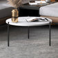 Round Coffee Table Contemporary 3 Legs Cocktail Table for Home 20"L x 20"W x 16"H Black White Clearhalo 'Coffee & Accent Tables' 'Coffee Tables' 'coffee_tables' 'furn' 'furn_coffee_tables' 'Furniture' 'furniture_coffee_tables' 'Living Room Furniture' 4971351