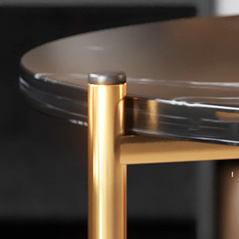 Round Coffee Table Contemporary 3 Legs Cocktail Table for Home Clearhalo 'Coffee & Accent Tables' 'Coffee Tables' 'coffee_tables' 'furn' 'furn_coffee_tables' 'Furniture' 'furniture_coffee_tables' 'Living Room Furniture' 4971353