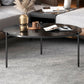 Round Coffee Table Contemporary 3 Legs Cocktail Table for Home 31.5"L x 31.5"W x 17.7"H Black Black Clearhalo 'Coffee & Accent Tables' 'Coffee Tables' 'coffee_tables' 'furn' 'furn_coffee_tables' 'Furniture' 'furniture_coffee_tables' 'Living Room Furniture' 4971362