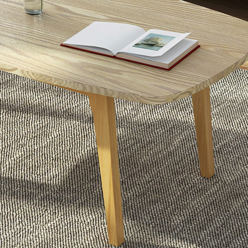 4 Legs Rectangular Coffee Table with Storage Rack Made of Wood Clearhalo 'Coffee & Accent Tables' 'Coffee Tables' 'coffee_tables' 'furn' 'furn_coffee_tables' 'Furniture' 'furniture_coffee_tables' 'Living Room Furniture' 4971412