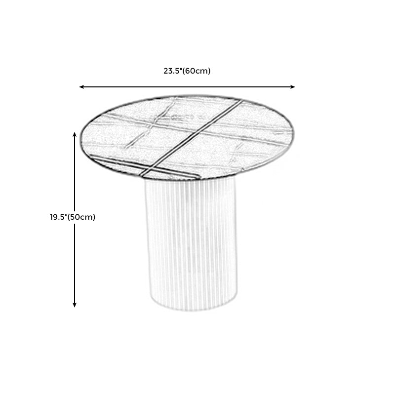 Round White Slate Coffee Table Pedestal 2 Nesting Coffee Table Set Clearhalo 'Coffee & Accent Tables' 'Coffee Tables' 'coffee_tables' 'furn' 'furn_coffee_tables' 'Furniture' 'furniture_coffee_tables' 'Living Room Furniture' 4971463