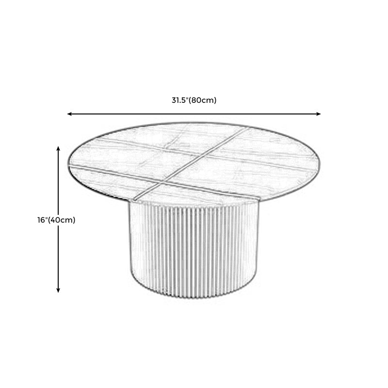 Round White Slate Coffee Table Pedestal 2 Nesting Coffee Table Set Clearhalo 'Coffee & Accent Tables' 'Coffee Tables' 'coffee_tables' 'furn' 'furn_coffee_tables' 'Furniture' 'furniture_coffee_tables' 'Living Room Furniture' 4971465