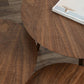 Modern 3 Legs Cocktail Table Round Wood Coffee Table - Brown Clearhalo 'Coffee & Accent Tables' 'Coffee Tables' 'coffee_tables' 'furn' 'furn_coffee_tables' 'Furniture' 'furniture_coffee_tables' 'Living Room Furniture' 4971474