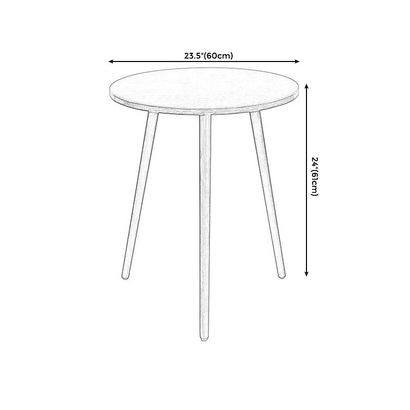 Modern 3 Legs Cocktail Table Round Wood Coffee Table - Brown Clearhalo 'Coffee & Accent Tables' 'Coffee Tables' 'coffee_tables' 'furn' 'furn_coffee_tables' 'Furniture' 'furniture_coffee_tables' 'Living Room Furniture' 4971479
