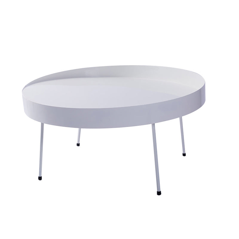 Geometric Metal Coffee Table Modern 4 Legs 15.7''/23.6''/31.5'' Cocktail Table 31.5"L x 31.5"W x 16.5"H White Clearhalo 'Coffee & Accent Tables' 'Coffee Tables' 'coffee_tables' 'furn' 'furn_coffee_tables' 'Furniture' 'furniture_coffee_tables' 'Living Room Furniture' 4971493