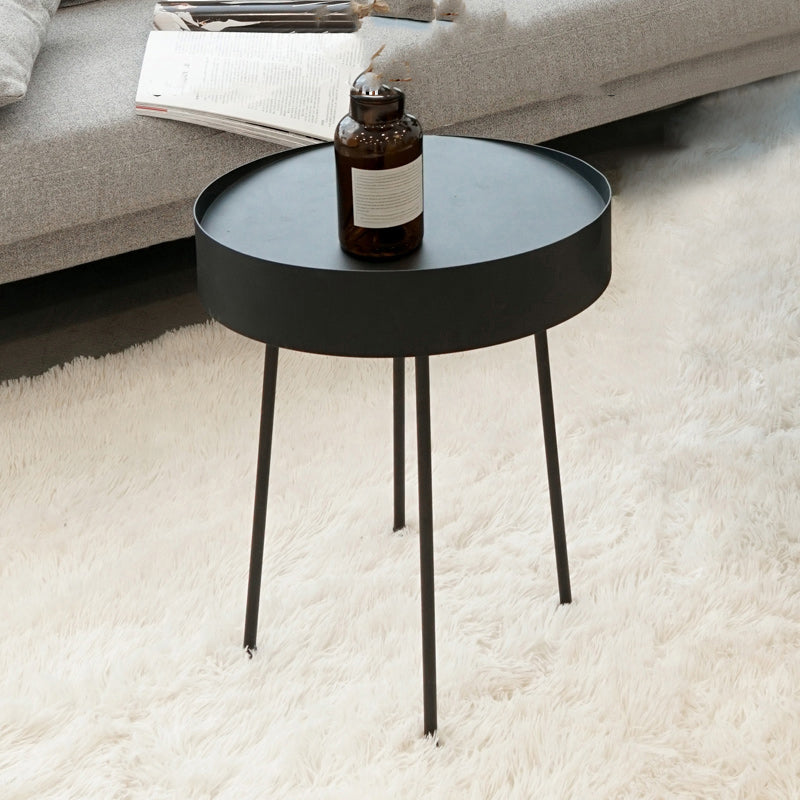 Geometric Metal Coffee Table Modern 4 Legs 15.7''/23.6''/31.5'' Cocktail Table 16"L x 16"W x 25"H Black Clearhalo 'Coffee & Accent Tables' 'Coffee Tables' 'coffee_tables' 'furn' 'furn_coffee_tables' 'Furniture' 'furniture_coffee_tables' 'Living Room Furniture' 4971510