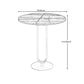 Round Sintered Stone Top End Table 21.6"Tall Pedestal Side Table Clearhalo 'Coffee & Accent Tables' 'Coffee Tables' 'coffee_tables' 'End & Side Tables' 'end_side_tables' 'furn' 'furn_end_side_tables' 'Furniture' 'furniture_coffee_tables' 'Living Room Furniture' 4971558