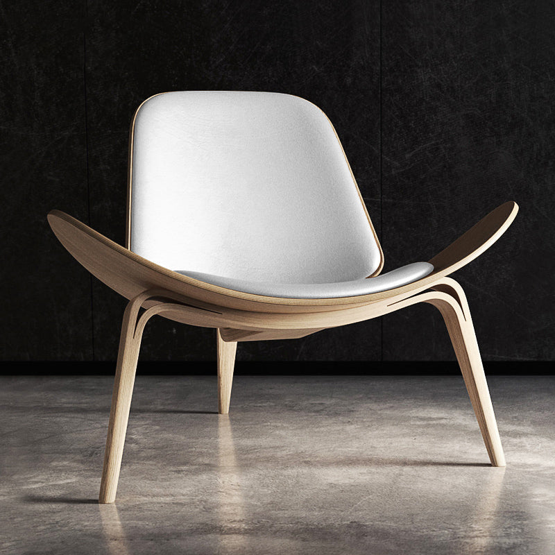 35.82" L x 32.28" W x 29.33" H Armless Side Chair for Bedroom, Living Room Microfiber White Clearhalo 'Accent Chairs' 'accent_chairs' 'Chairs & Seating' 'Furniture' 'furniture_accent_chairs' 'Living Room Furniture' 4971561