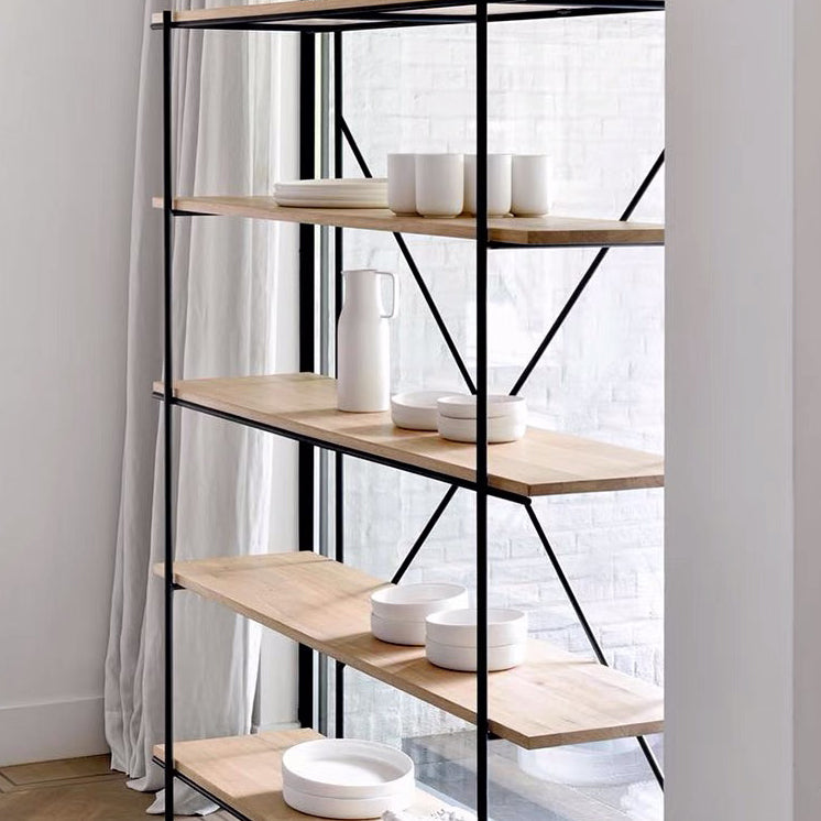 Modern Solid Wood Bookshelf Rectangular Shelves Bookcase for Home Office Clearhalo 'Bookcases' 'furn' 'furn_bookcases' 'Furniture' 'furniture_bookcases' 'Office Furniture' 4971574