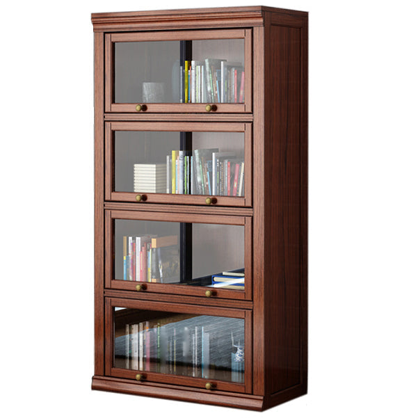 Wooden Closed Back Standard Bookcase Contemporary Style Bookshelf for Home Office 32.1"L x 13"W x 61.8"H Clearhalo 'Bookcases' 'furn' 'furn_bookcases' 'Furniture' 'furniture_bookcases' 'Office Furniture' 4971584