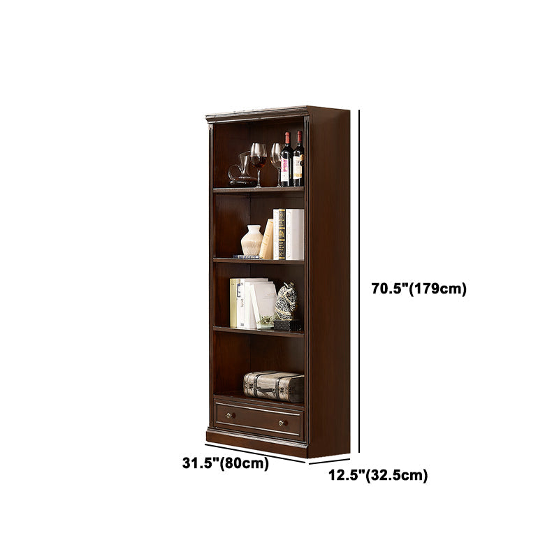 Wooden Closed Back Standard Bookcase Contemporary Style Bookshelf for Home Office Clearhalo 'Bookcases' 'furn' 'furn_bookcases' 'Furniture' 'furniture_bookcases' 'Office Furniture' 4971599