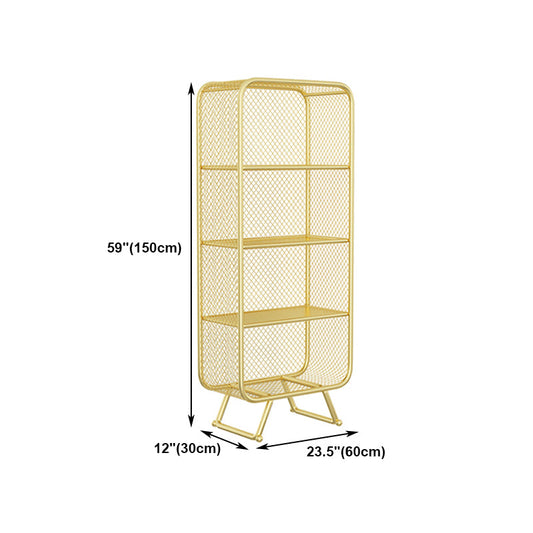 Modern Closed Bookshelf Metal Standard Bookcase With Rectangular Shelves Clearhalo 'Bookcases' 'furn' 'furn_bookcases' 'Furniture' 'furniture_bookcases' 'Office Furniture' 4971613