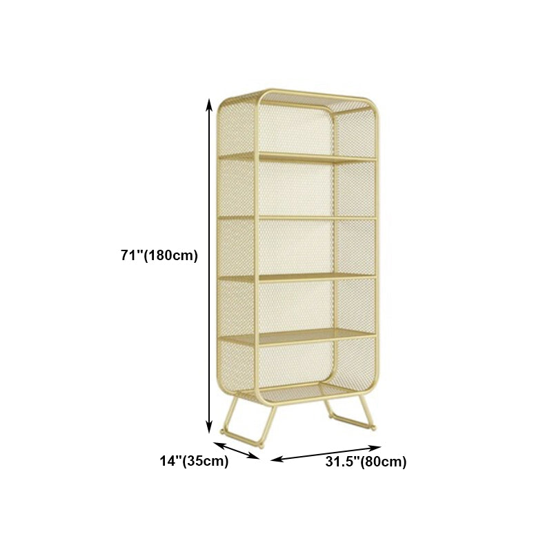 Modern Closed Bookshelf Metal Standard Bookcase With Rectangular Shelves Clearhalo 'Bookcases' 'furn' 'furn_bookcases' 'Furniture' 'furniture_bookcases' 'Office Furniture' 4971615
