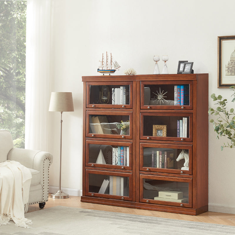 Wooden Closed Back Standard Bookcase Contemporary Cabinet Included Bookshelf Clearhalo 'Bookcases' 'furn' 'furn_bookcases' 'Furniture' 'furniture_bookcases' 'Office Furniture' 4971629