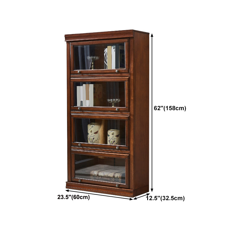 Wooden Closed Back Standard Bookcase Contemporary Cabinet Included Bookshelf Clearhalo 'Bookcases' 'furn' 'furn_bookcases' 'Furniture' 'furniture_bookcases' 'Office Furniture' 4971634