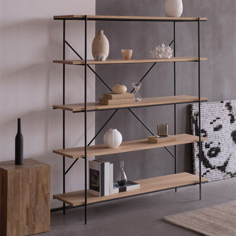 Modern Bookshelf Solid Wood Bookcase With Rectangular Shelves Clearhalo 'Bookcases' 'furn' 'furn_bookcases' 'Furniture' 'furniture_bookcases' 'Office Furniture' 4971636