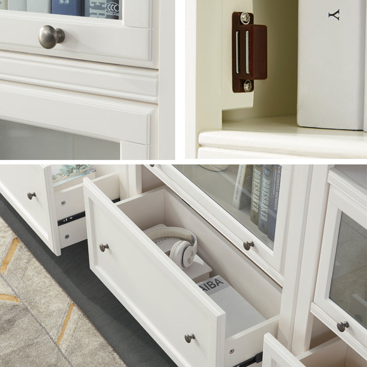 Contemporary Standard Bookcase Wooden Closed Back Bookshelf With Cabinet Clearhalo 'Bookcases' 'furn' 'furn_bookcases' 'Furniture' 'furniture_bookcases' 'Office Furniture' 4971658