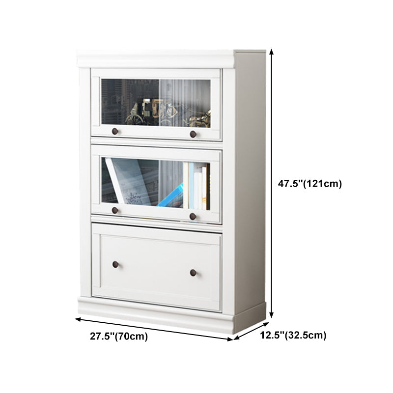 Contemporary Standard Bookcase Wooden Closed Back Bookshelf With Cabinet Clearhalo 'Bookcases' 'furn' 'furn_bookcases' 'Furniture' 'furniture_bookcases' 'Office Furniture' 4971664