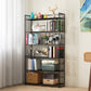 9.84"W Bookshelf Contemporary Style Open Back Bookcase for Home Office 31.5"L x 9.8"W x 70.1"H Black Clearhalo 'Bookcases' 'furn' 'furn_bookcases' 'Furniture' 'furniture_bookcases' 'Office Furniture' 4971677