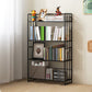 9.84"W Bookshelf Contemporary Style Open Back Bookcase for Home Office 31.5"L x 9.8"W x 45.3"H Black Clearhalo 'Bookcases' 'furn' 'furn_bookcases' 'Furniture' 'furniture_bookcases' 'Office Furniture' 4971691