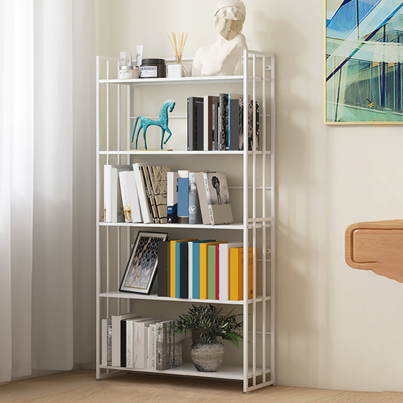 9.84"W Bookshelf Contemporary Style Open Back Bookcase for Home Office 23.6"L x 9.8"W x 57.5"H White Clearhalo 'Bookcases' 'furn' 'furn_bookcases' 'Furniture' 'furniture_bookcases' 'Office Furniture' 4971694