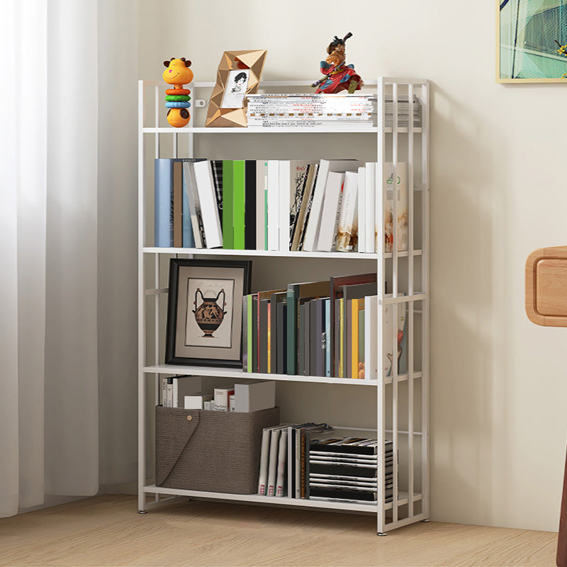 9.84"W Bookshelf Contemporary Style Open Back Bookcase for Home Office 27.6"L x 9.8"W x 45.3"H White Clearhalo 'Bookcases' 'furn' 'furn_bookcases' 'Furniture' 'furniture_bookcases' 'Office Furniture' 4971700