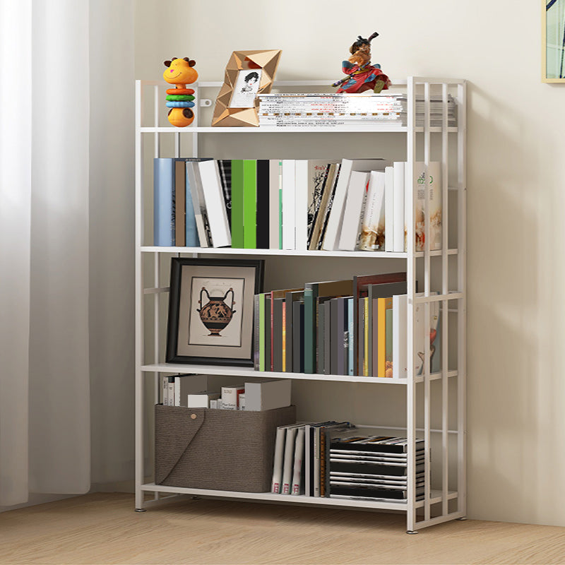 9.84"W Bookshelf Contemporary Style Open Back Bookcase for Home Office 31.5"L x 9.8"W x 45.3"H White Clearhalo 'Bookcases' 'furn' 'furn_bookcases' 'Furniture' 'furniture_bookcases' 'Office Furniture' 4971702