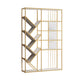 Modern Vertical Etagere Bookshelf Metal Frame Manufactured Wood Shelf Bookcase Gold-White Clearhalo 'Bookcases' 'Furniture' 'furniture_bookcases' 'Office Furniture' 4971719
