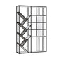 Modern Vertical Etagere Bookshelf Metal Frame Manufactured Wood Shelf Bookcase Black-White Clearhalo 'Bookcases' 'Furniture' 'furniture_bookcases' 'Office Furniture' 4971724