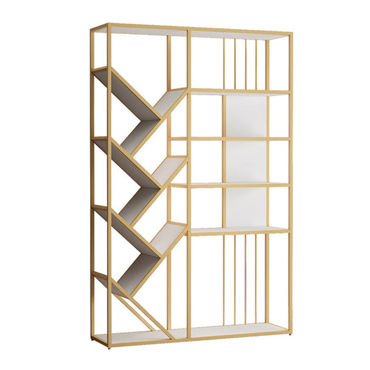 Modern Vertical Etagere Bookshelf Metal Frame Manufactured Wood Shelf Bookcase Clearhalo 'Bookcases' 'Furniture' 'furniture_bookcases' 'Office Furniture' 4971726