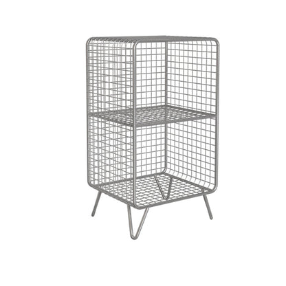 Modern Style Bookcase Vertical Metal Closed Back Bookshelf for Home 14"L x 12"W x 26"H Silver Clearhalo 'Bookcases' 'furn' 'furn_bookcases' 'Furniture' 'furniture_bookcases' 'Office Furniture' 4971748