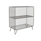 Modern Style Bookcase Vertical Metal Closed Back Bookshelf for Home 24"L x 12"W x 28"H Silver Clearhalo 'Bookcases' 'furn' 'furn_bookcases' 'Furniture' 'furniture_bookcases' 'Office Furniture' 4971749