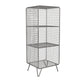 Modern Style Bookcase Vertical Metal Closed Back Bookshelf for Home 14"L x 12"W x 35"H Silver Clearhalo 'Bookcases' 'furn' 'furn_bookcases' 'Furniture' 'furniture_bookcases' 'Office Furniture' 4971751