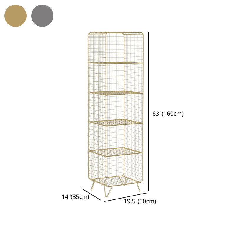 Modern Style Bookcase Vertical Metal Closed Back Bookshelf for Home Clearhalo 'Bookcases' 'furn' 'furn_bookcases' 'Furniture' 'furniture_bookcases' 'Office Furniture' 4971766