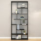 Metal Open Etagere Bookshelf Vertical Urban Bookcase for Living Room 35.4"L x 9.8"W x 80.7"H Black Clearhalo 'Bookcases' 'furn' 'furn_bookcases' 'Furniture' 'furniture_bookcases' 'Office Furniture' 4971771