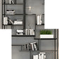 Metal Open Etagere Bookshelf Vertical Urban Bookcase for Living Room Clearhalo 'Bookcases' 'furn' 'furn_bookcases' 'Furniture' 'furniture_bookcases' 'Office Furniture' 4971779