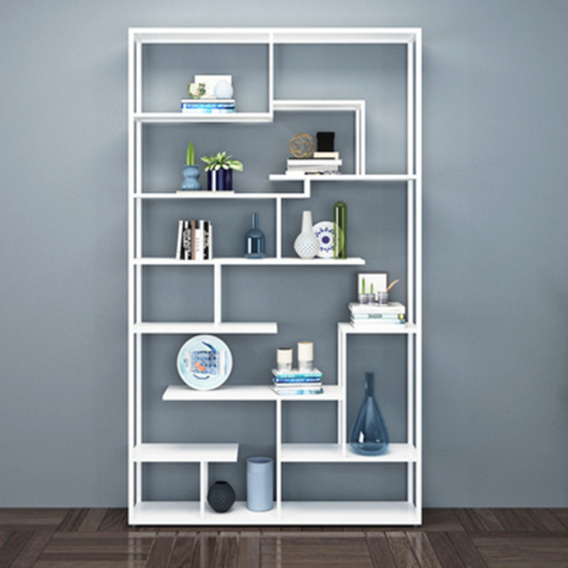 Metal Open Etagere Bookshelf Vertical Urban Bookcase for Living Room Clearhalo 'Bookcases' 'furn' 'furn_bookcases' 'Furniture' 'furniture_bookcases' 'Office Furniture' 4971784