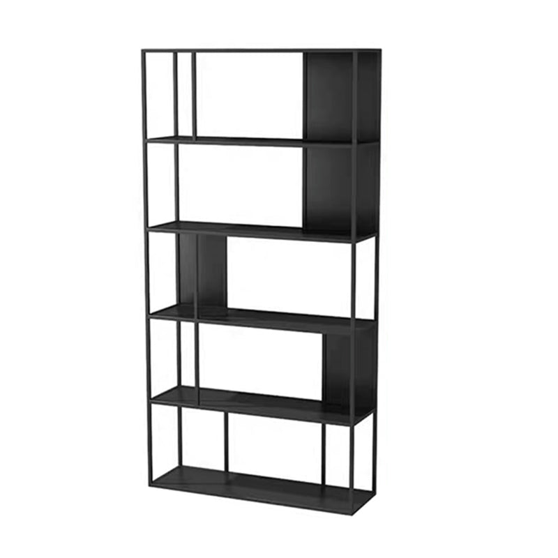 70.87"H Bookshelf Contemporary Style Open Back Bookcase for Home Office Black Clearhalo 'Bookcases' 'furn' 'furn_bookcases' 'Furniture' 'furniture_bookcases' 'Office Furniture' 4971795