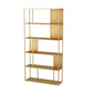 70.87"H Bookshelf Contemporary Style Open Back Bookcase for Home Office Gold Clearhalo 'Bookcases' 'furn' 'furn_bookcases' 'Furniture' 'furniture_bookcases' 'Office Furniture' 4971799