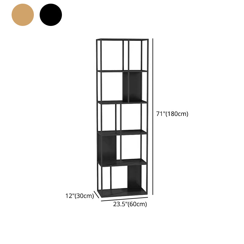70.87"H Bookshelf Contemporary Style Open Back Bookcase for Home Office Clearhalo 'Bookcases' 'furn' 'furn_bookcases' 'Furniture' 'furniture_bookcases' 'Office Furniture' 4971807
