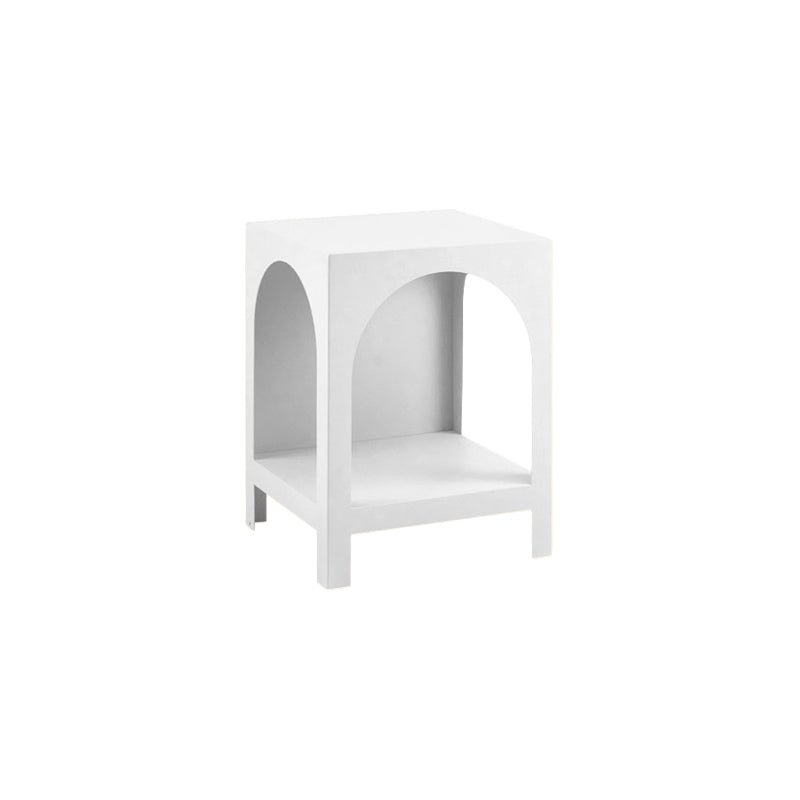 Modern Style Bookcase 13.78" Wide Metal Closed Back Bookshelf for Home 14"L x 14"W x 18.5"H White Clearhalo 'Bookcases' 'furn' 'furn_bookcases' 'Furniture' 'furniture_bookcases' 'Office Furniture' 4971842