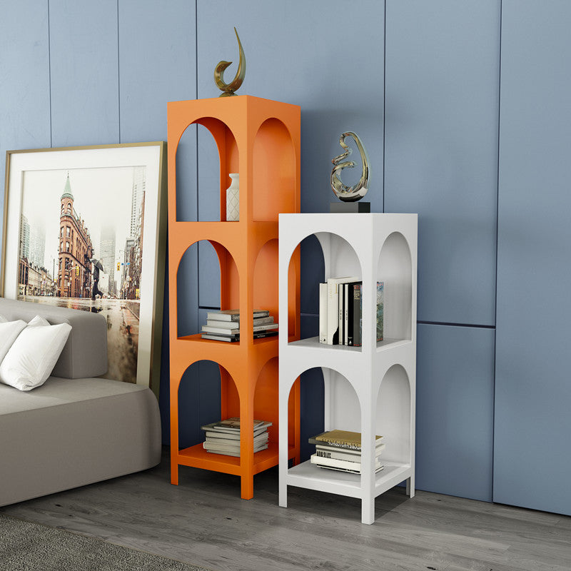 Modern Style Bookcase 13.78" Wide Metal Closed Back Bookshelf for Home Clearhalo 'Bookcases' 'furn' 'furn_bookcases' 'Furniture' 'furniture_bookcases' 'Office Furniture' 4971844