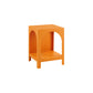 Modern Style Bookcase 13.78" Wide Metal Closed Back Bookshelf for Home 14"L x 14"W x 18.5"H Orange Clearhalo 'Bookcases' 'furn' 'furn_bookcases' 'Furniture' 'furniture_bookcases' 'Office Furniture' 4971848