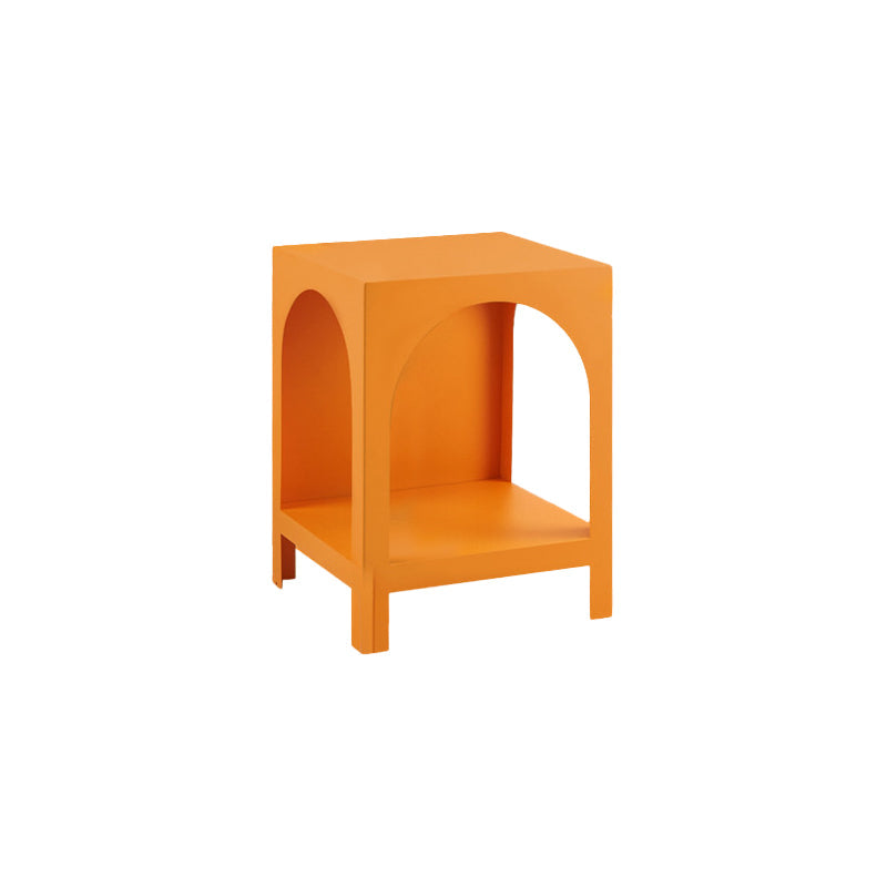 Modern Style Bookcase 13.78" Wide Metal Closed Back Bookshelf for Home 14"L x 14"W x 18.5"H Orange Clearhalo 'Bookcases' 'furn' 'furn_bookcases' 'Furniture' 'furniture_bookcases' 'Office Furniture' 4971848