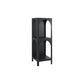 Modern Style Bookcase 13.78" Wide Metal Closed Back Bookshelf for Home 13.8"L x 13.8"W x 39.4"H Black Clearhalo 'Bookcases' 'furn' 'furn_bookcases' 'Furniture' 'furniture_bookcases' 'Office Furniture' 4971849